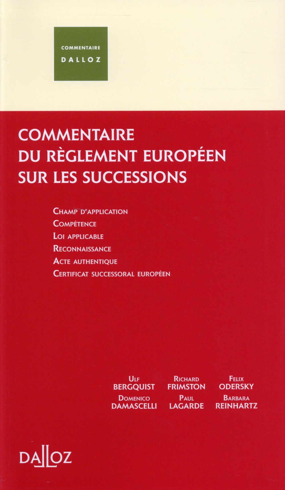 Commentaire du règlement européen sur les successions transnationales