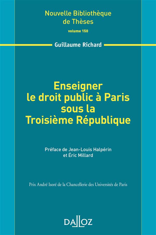 Enseigner le droit public à Paris sous la Troisième République