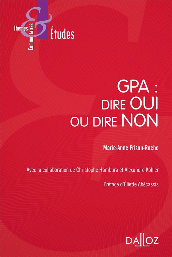 GPA : dire oui ou dire non