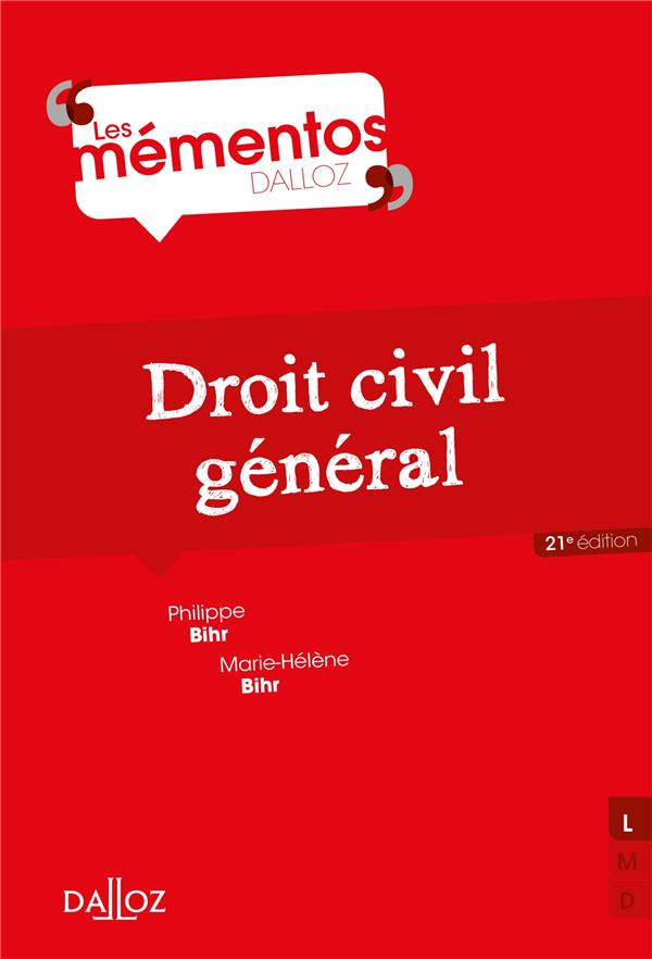 Droit civil général. 21e édition
