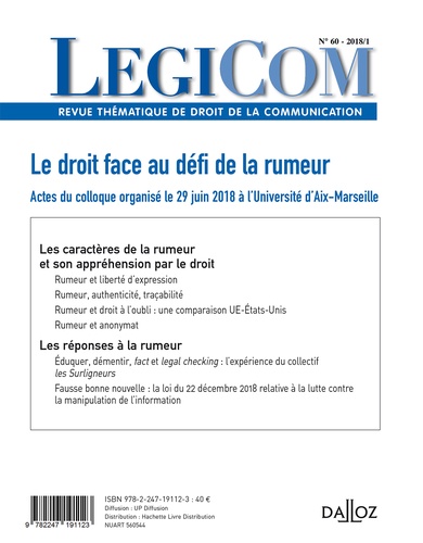 Legicom N° 60-2018/2 : Legicom nº60 2018/1