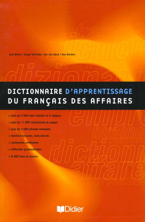Dictionnaire d'apprentissage du français des affaires
