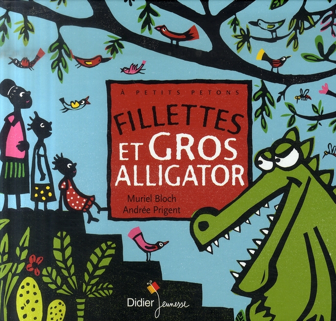 Fillettes et gros alligator