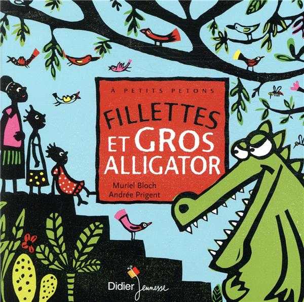 Fillettes et gros alligator