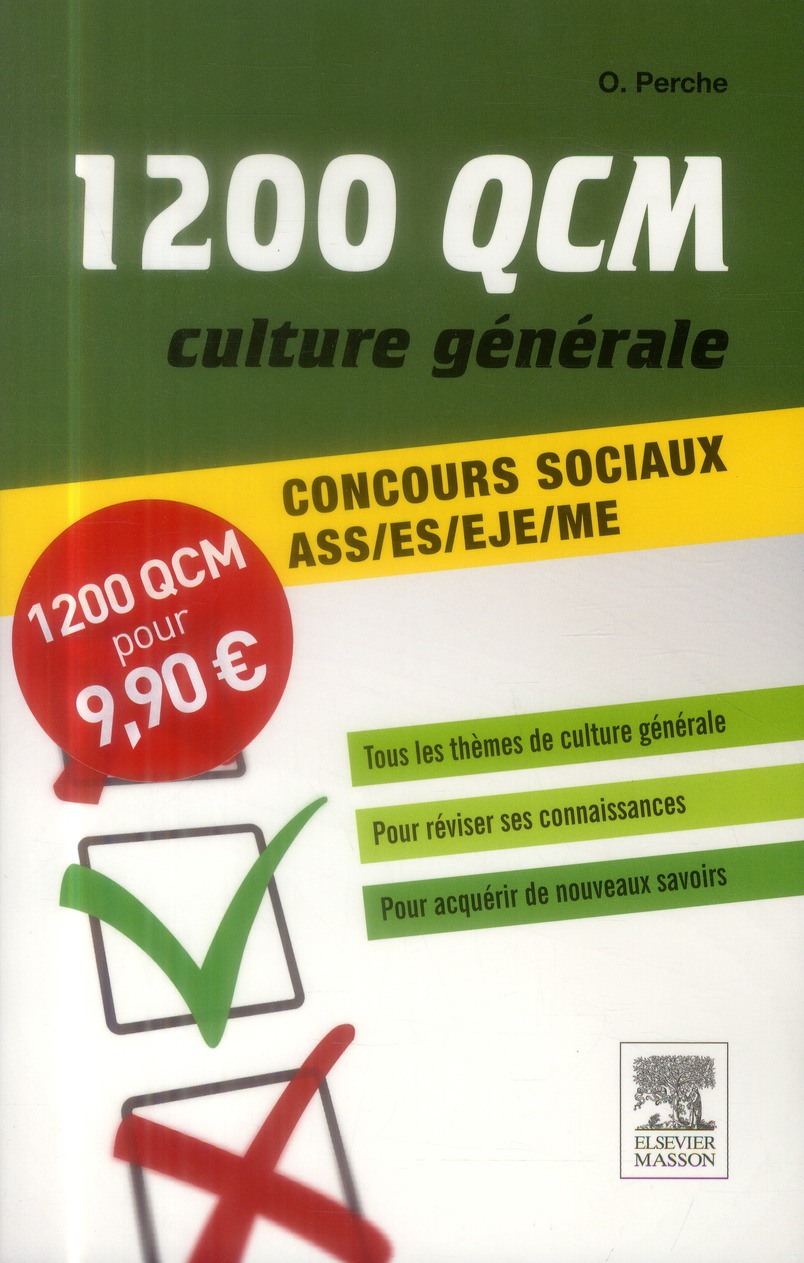 1200 QCM culture générale. Concours sociaux ASS/ES/EJE/ME