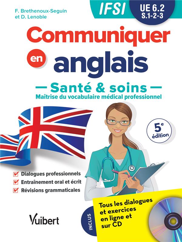 Communiquer en anglais. Santé et soins, UE 6.2, S1, 2, 3, 5e édition, avec 1 CD audio