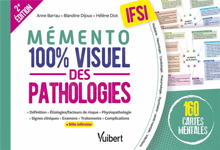 Mémento 100% visuel des pathologies IFSI. 160 cartes mentales, 2e édition