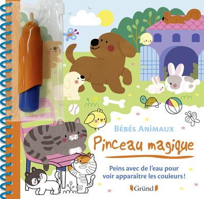 Bébés animaux. Peins avec de l'eau pour voir apparaitre les couleurs ! Avec un pinceau