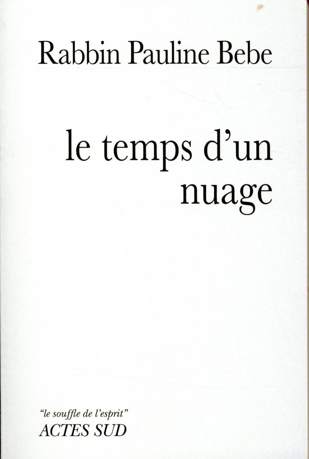 Le temps d'un nuage