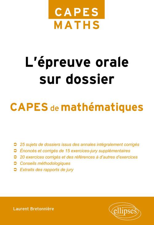 L'épreuve orale sur dossier de mathématiques