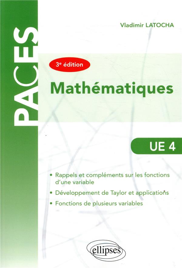 Mathématiques UE 4. 3e édition