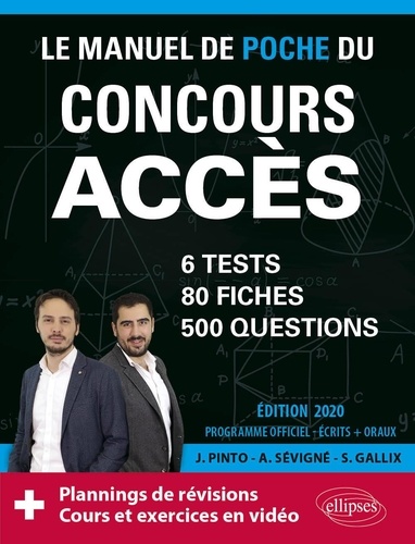 Le manuel de poche du concours Accès. Edition 2020