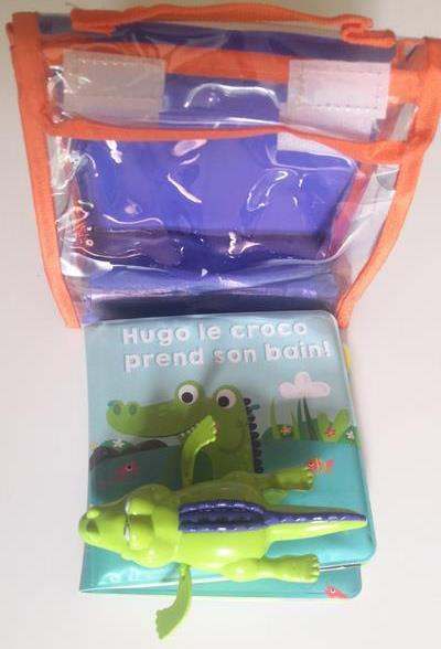 Hugo le croco prend son bain