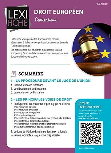 Droit européen. Le contentieux de l'Union européenne