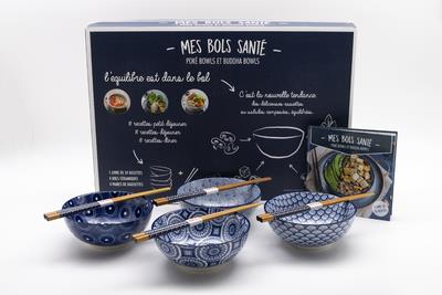 Coffret bleu Mes bols santé Poke Bowls et Buddha Bowls. Mes bowls santé, poké bowls et buddha bowls,