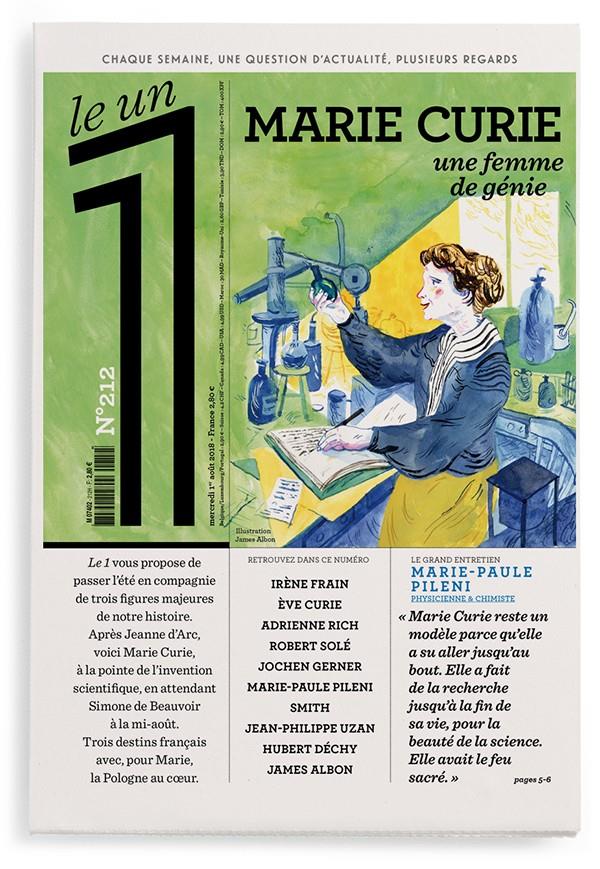 Le 1 N° 212, mercredi 1er août 2018 : Marie Curie, une femme de génie
