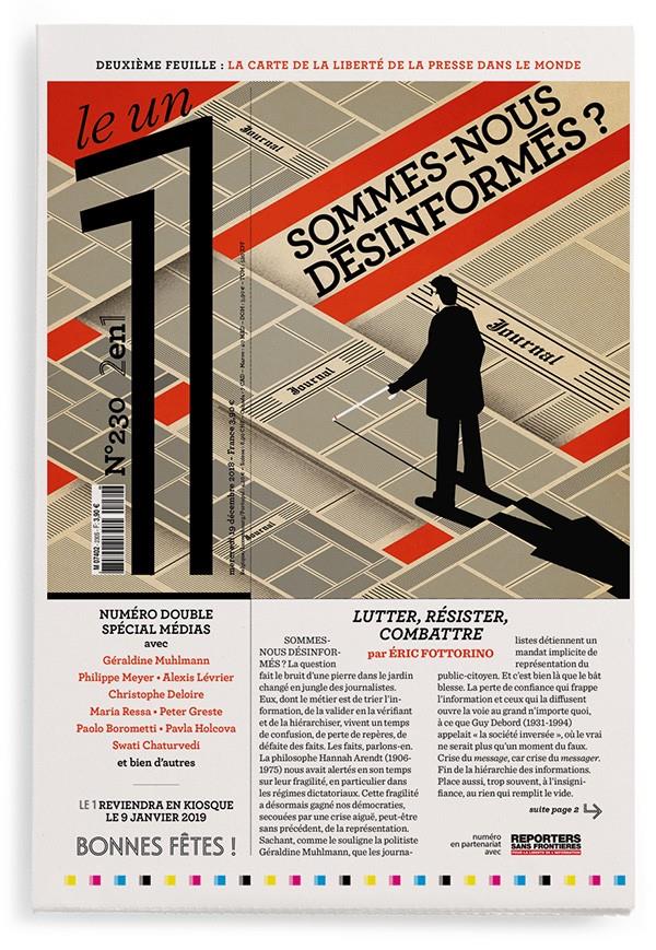 Le 1 N° 230, mercredi 19 décembre 2018 : Sommes-nous désinformés ? Numéro double spécial médias