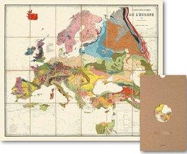CARTE CARTE GEOLOGIQUE DE L'EUROPE - GEOGRAPHIE NOSTALGIQU