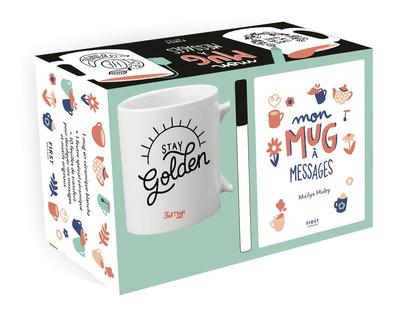 Mon mug à messages. Coffret avec 1 mug et 1 feutre spécial céramique