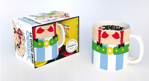 Le gros mug Obélix. Coffret avec 1 mug collector et 1 livre de recettes de soupes "potions"