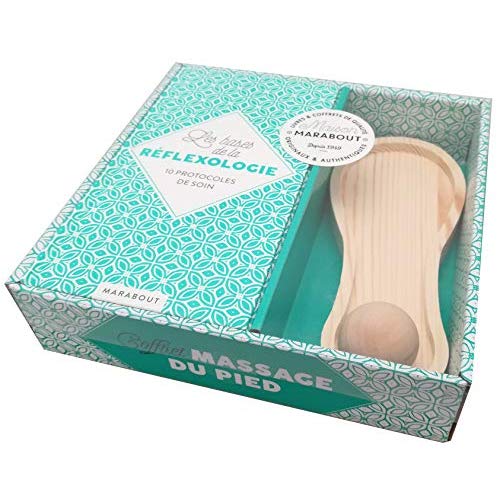 Coffret Massage du pied. Les bases de la réflexologie. 10 protocoles de soin. Contient : 1 livre et