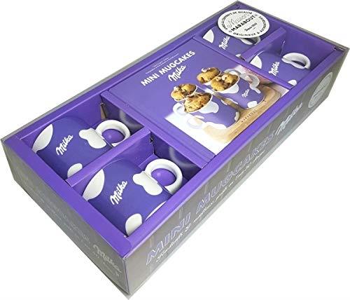 Coffret Mini mugcakes Milka. Le livre de 30 recettes originales avec 4 mini mugs collector