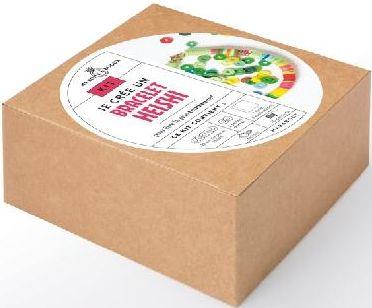 Kit Je crée un bracelet Heishi. Avec 20 cm de perles Heishi multicolores, 2 perles dorées, 1 fermoir