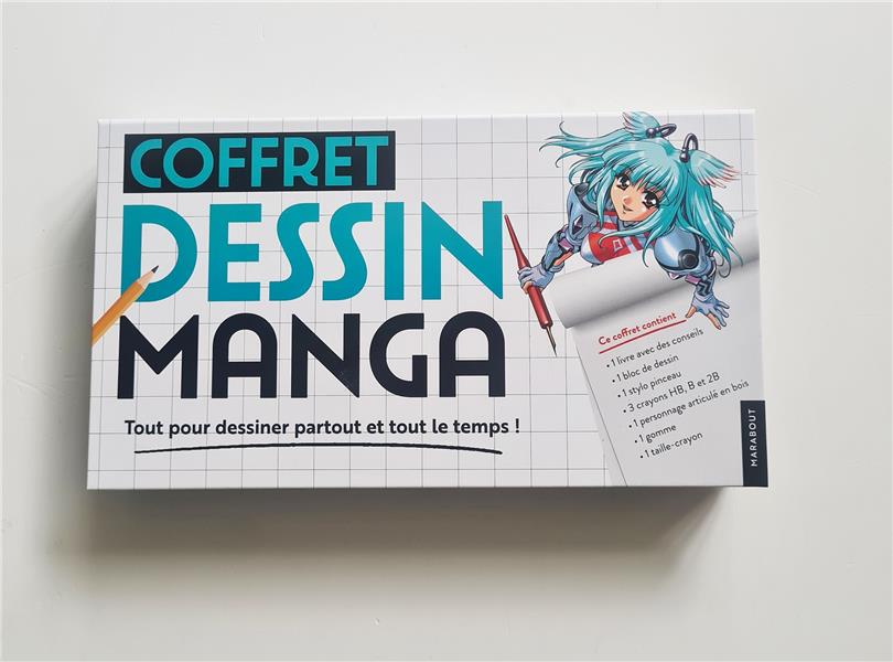Coffret dessin manga. Tout pour dessiner partout et tout le temps !