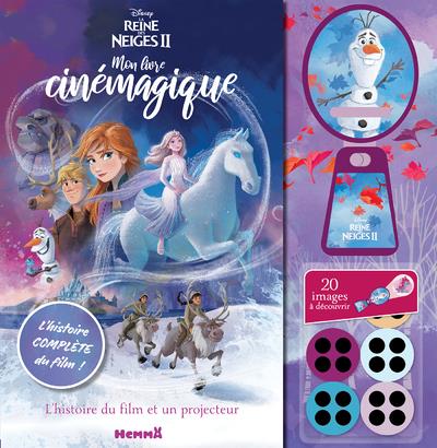 Mon livre cinémagique La Reine des neiges 2. L'histoire du film et un projecteur