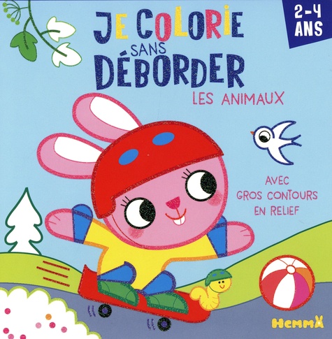 Je colorie sans déborder Les animaux. Avec gros contours en relief