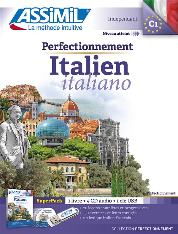 Perfectionnement italien. Avec 1 clé USB, avec 4 CD audio