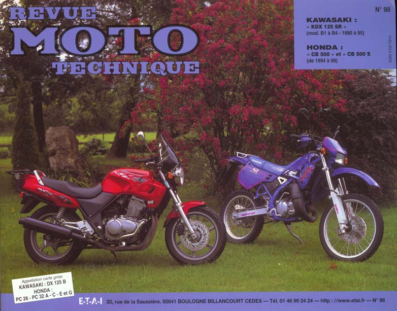 Revue Moto Technique N° 98 : Kawasaki KDX 125 et Honda CB 500