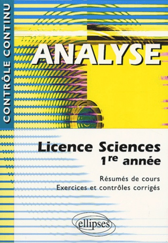 Analyse. Licence Sciences 1ere année