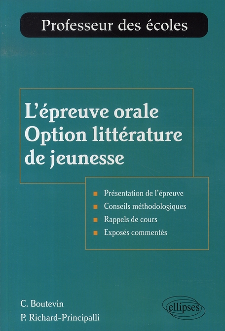 L'épreuve orale Option littérature de jeunesse