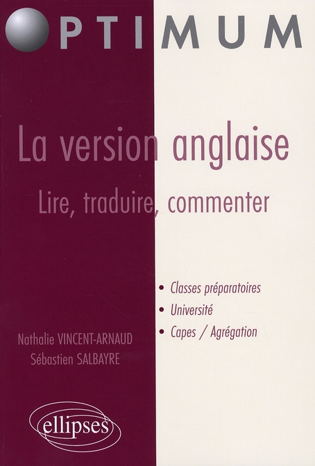 La version anglaise : lire, traduire, commenter