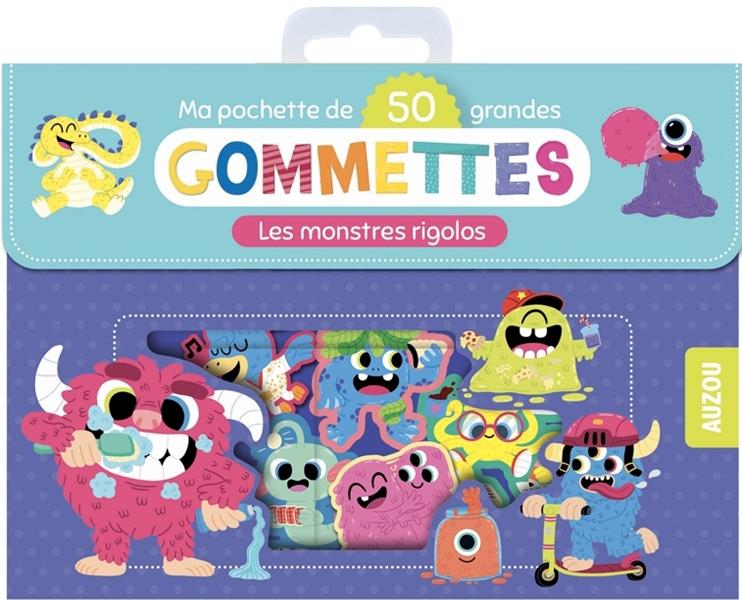 Ma pochette de 50 grandes gommettes. Les monstres rigolos