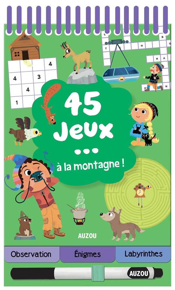 45 jeux... à la montagne ! Avec un stylo effaçable