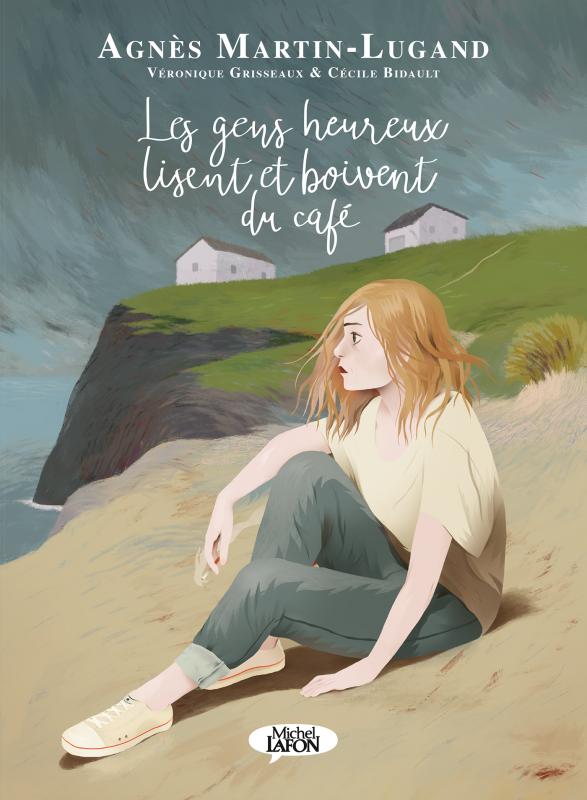 Les gens heureux lisent et boivent du café