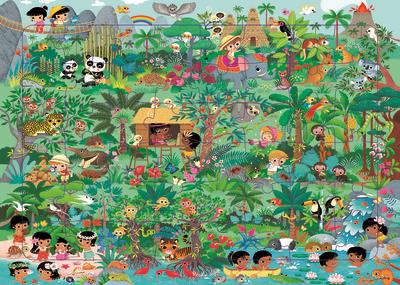 LES ANIMAUX DE LA JUNGLE - 48 PIECES