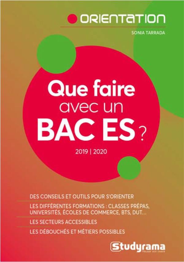 Que faire avec un Bac ES ? Edition 2019-2020