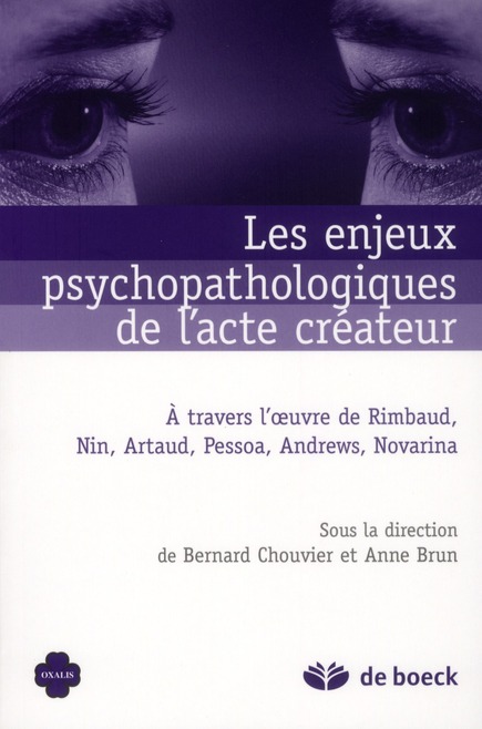 Les enjeux psychopathologiques de l'acte créateur. A travers l'oeuvre de Rimbaud, Nin, Artaud, Pesso