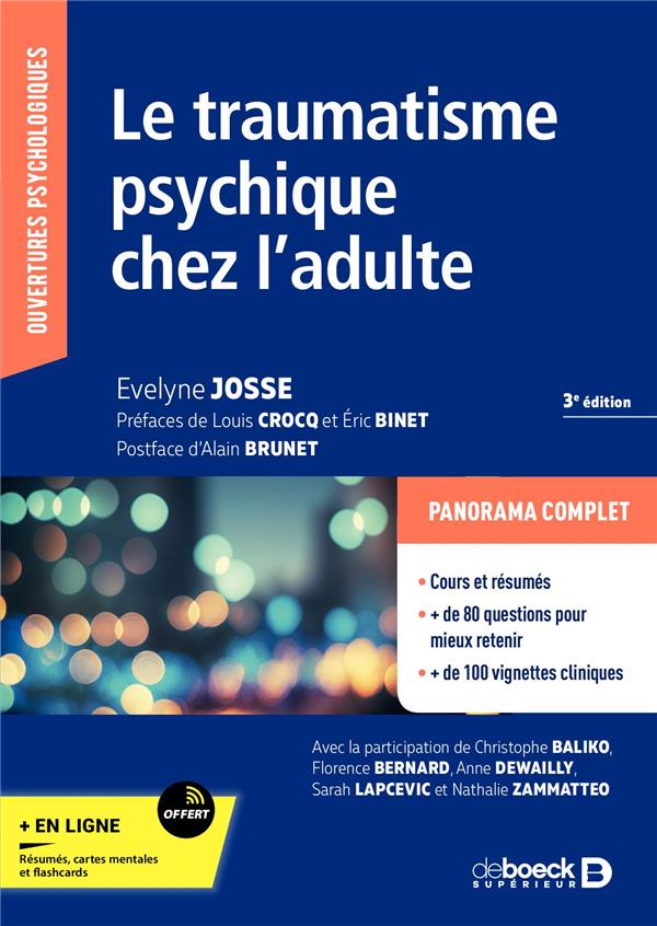 Le traumatisme psychique chez l'adulte. 3e édition