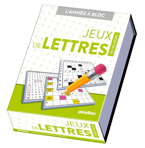 CALENDRIER JEUX DE LETTRES EN 365 JOURS - ANNEE A BLOC