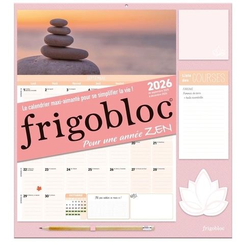 Frigobloc Pour une année Zen. De septembre 2025 à décembre 2026, Edition 2025-2026