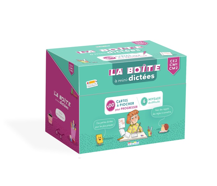 La boîte à mini-dictées CE2-CM1-CM2. 100 cartes à piocher pour progresser