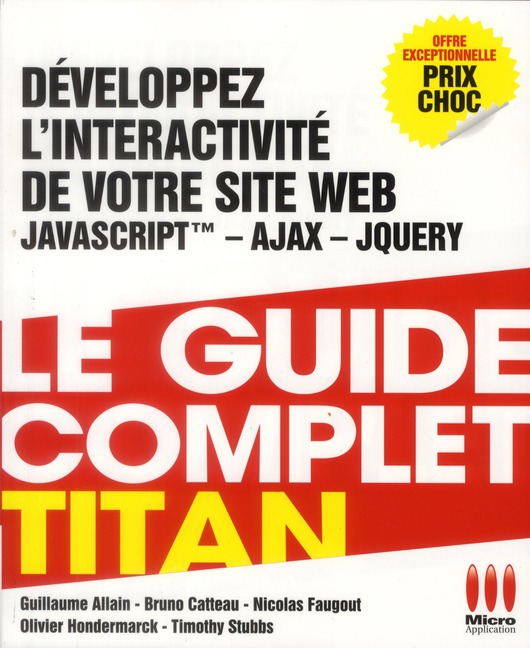 Développez l'interactivité de votre site web. Javascript - Ajax - Jquery