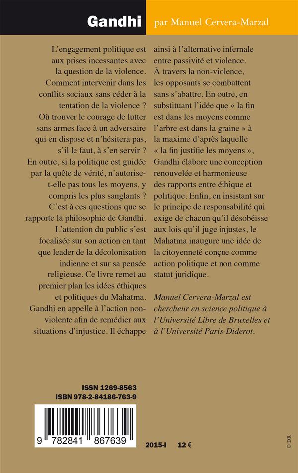 Gandhi. Politique de la non-violence