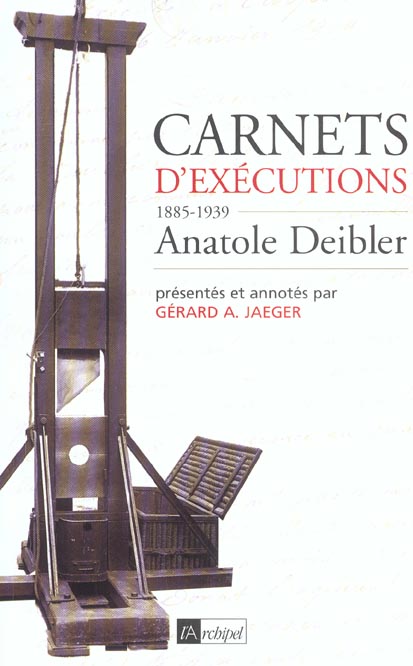 Carnets d'exécutions (1885-1939)