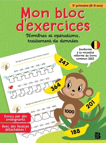 3ème primaire maths : nombres et opérations traitement de données