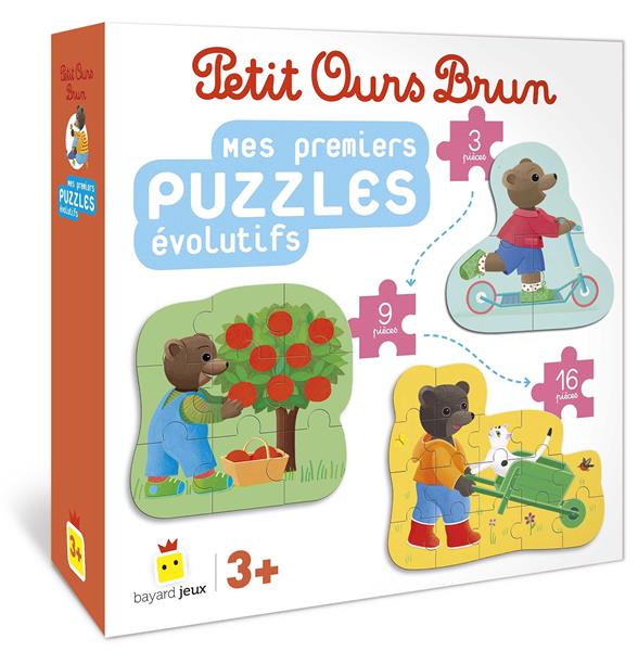 JEU PETIT OURS BRUN - MES PREMIERS PUZZLES EVOLUTIFS - DES 3 ANS